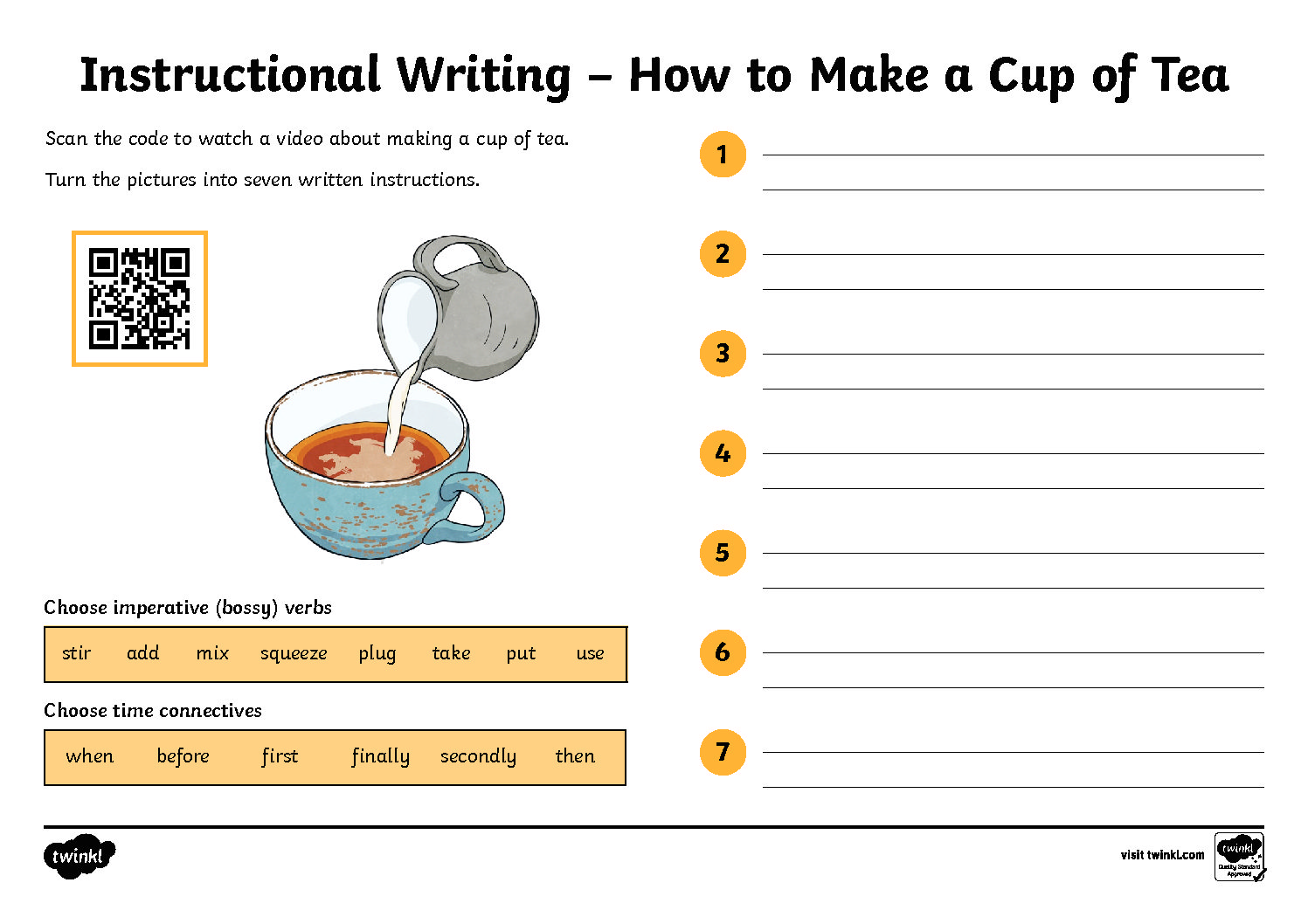 How To Make Tea Process Writing